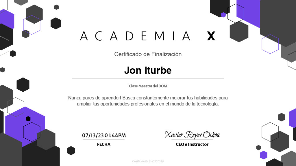 Clase Maestra: DOM en Academia X