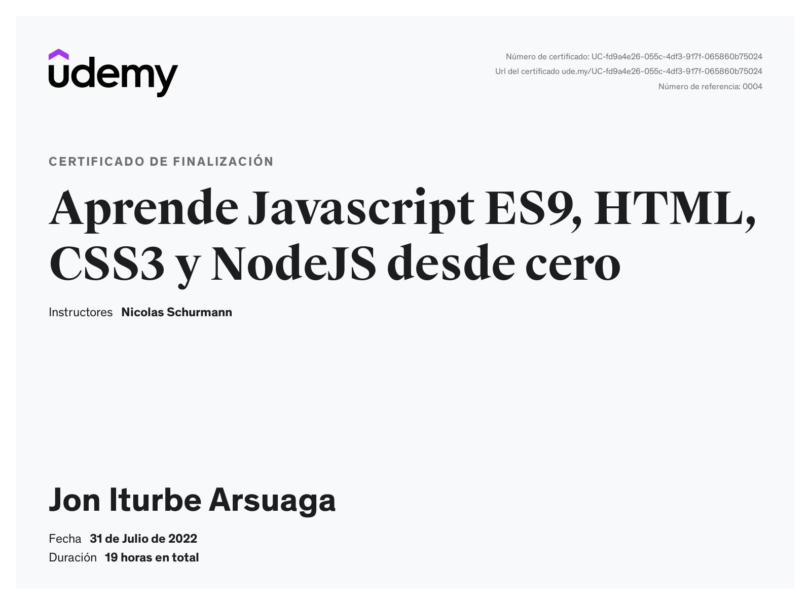 Javascript ES9, HTML, CSS3 t NodeJS
